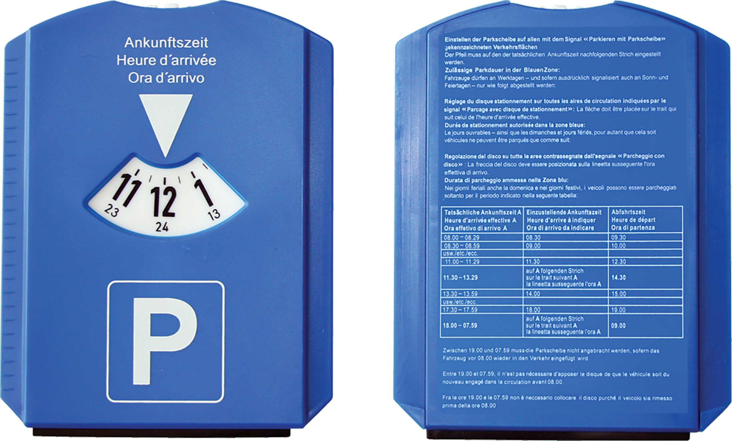 Parkscheibe / Parkkarte blaue Zone - Stern - schwarz / silber PRODU
